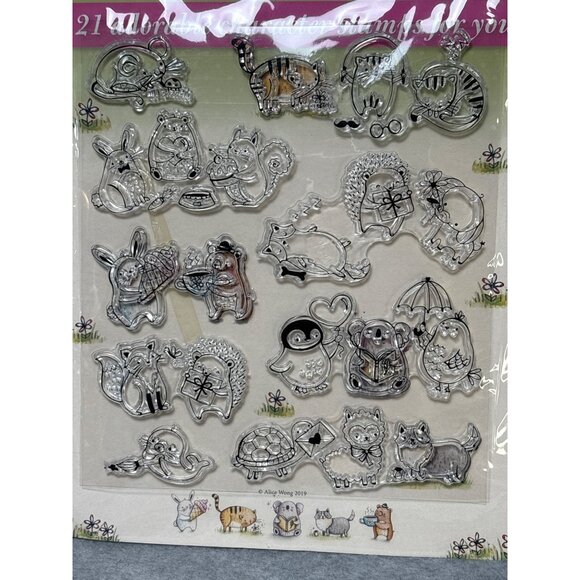 Picnic Pals Clear Stamps by Alice Wong for Scrapbooking & Crafting - Picture 2 of 5